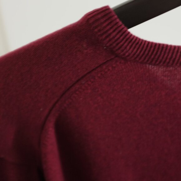 COPY - Dinero Milano dark red cotton blend vneck sweater size XXL - Picture 5 of 9